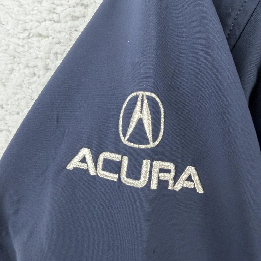 Acura Motorsports Jacket Mens Small Blue Hooded Softshell NSX Gridsport Apparel